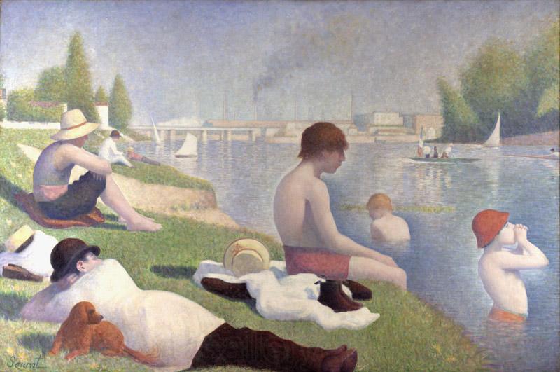 Georges Seurat Bathers at Asnieres (mk09) Norge oil painting art